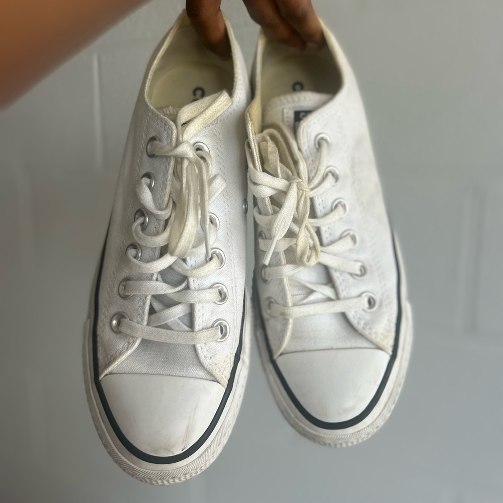Classic White Platformed Sneakers